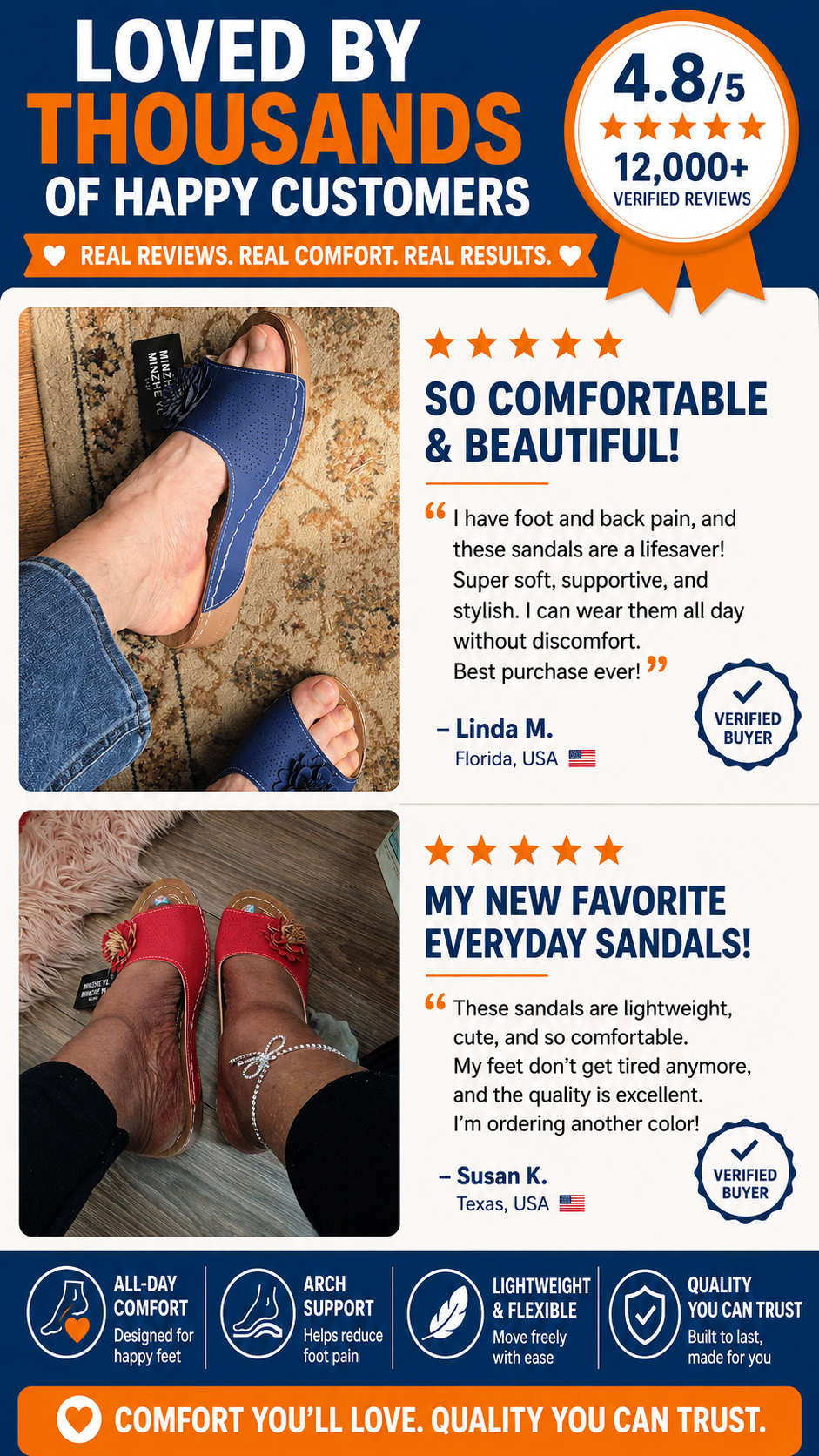 PetalWalk™ Orthopedic Sandals